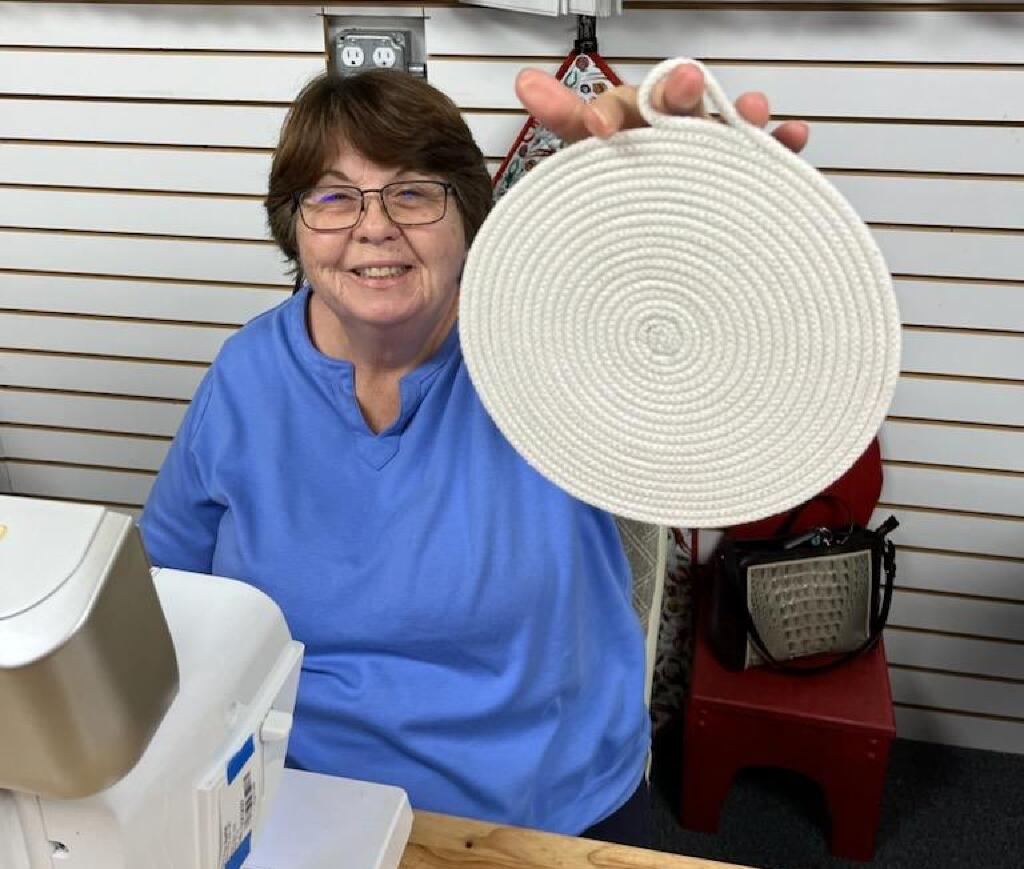 Completed Rope Trivet @ Heartfelt Quilting & Sewing Winter Haven